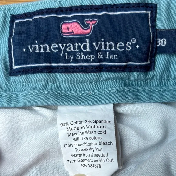 Vineyard Vines Light Blue Embroidered Shorts - Picture 3 of 3